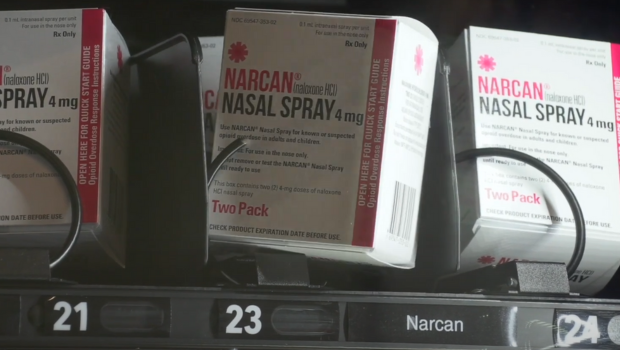 Narcan and other harm reduction vending machine supplies