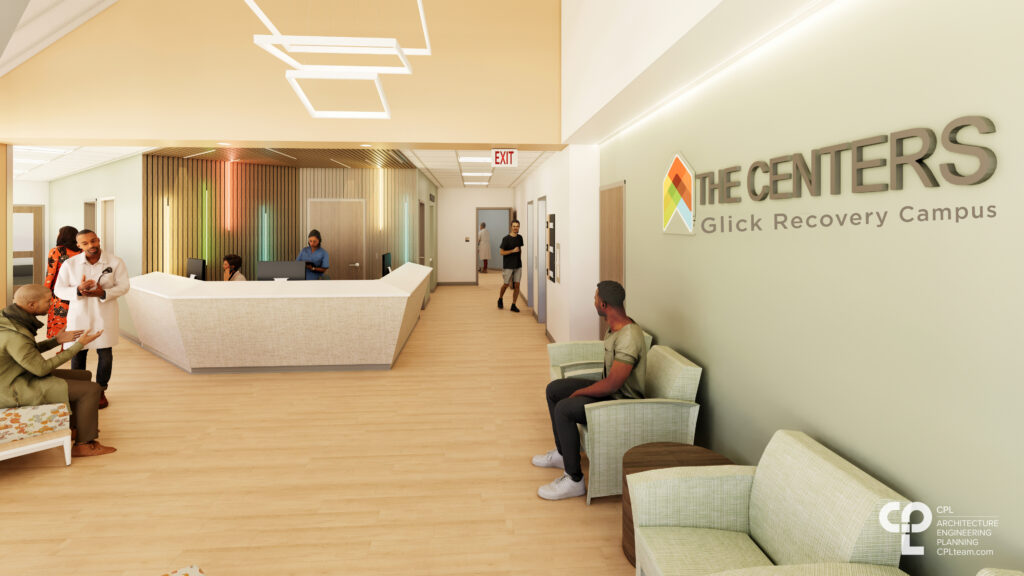 Lobby of Glick Recovery Campus