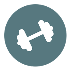 A dumbbell icon